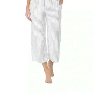 Shady Lady Gray Striped Lightweight Crop Pajama Pants Size XL